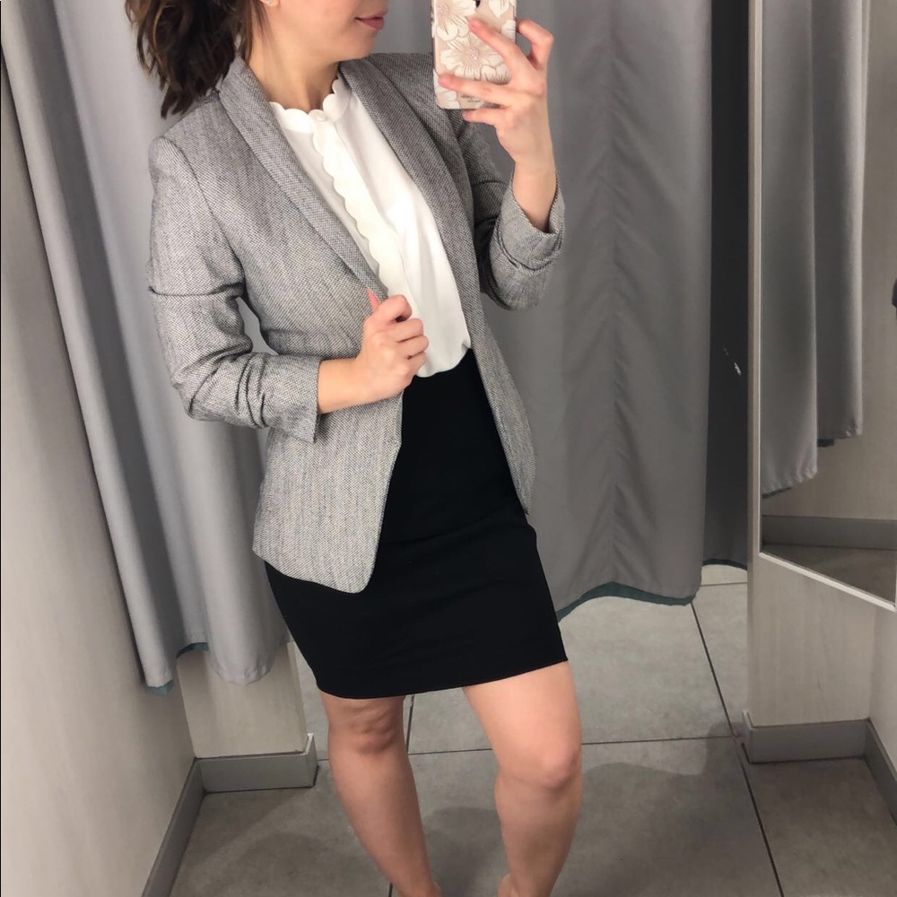 Black Pencil Skirt with Slit